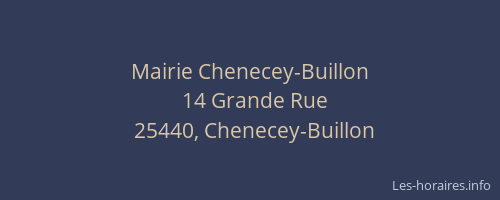 Mairie Chenecey-Buillon
