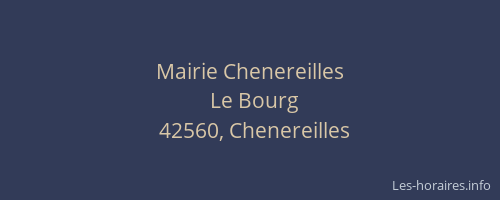 Mairie Chenereilles
