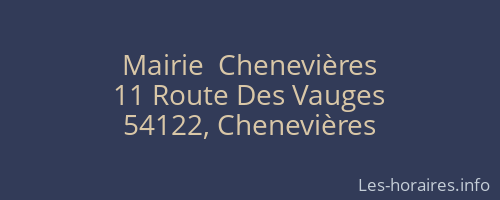 Mairie  Chenevières