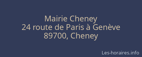 Mairie Cheney