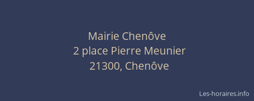 Mairie Chen&ocirc;ve