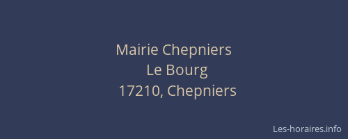 Mairie Chepniers
