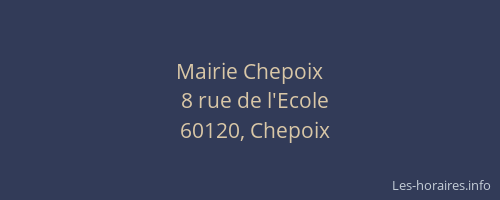 Mairie Chepoix