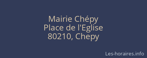 Mairie Chépy