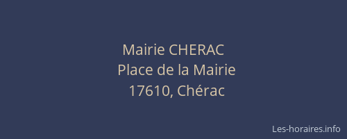 Mairie CHERAC