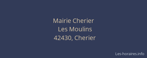 Mairie Cherier
