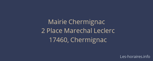 Mairie Chermignac