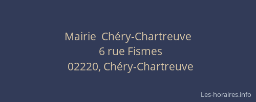 Mairie  Chéry-Chartreuve