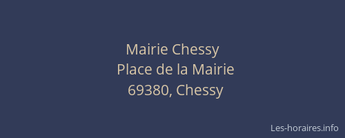 Mairie Chessy
