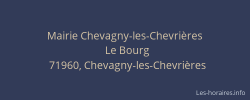 Mairie Chevagny-les-Chevrières