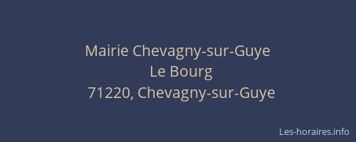 Mairie Chevagny-sur-Guye