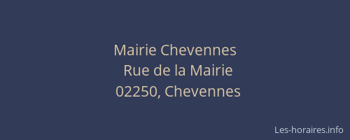 Mairie Chevennes