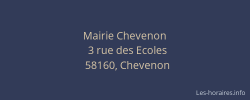 Mairie Chevenon