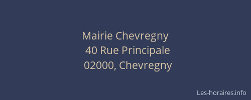Mairie Chevregny