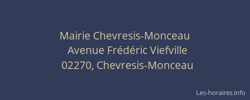 Mairie Chevresis-Monceau