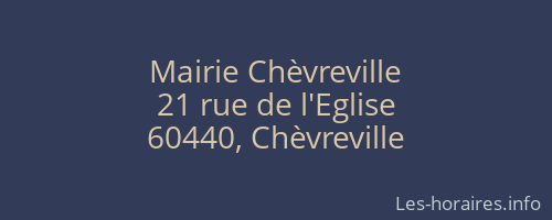Mairie Chèvreville
