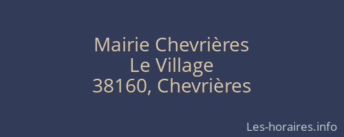 Mairie Chevrières