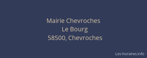 Mairie Chevroches