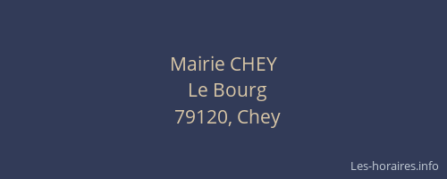 Mairie CHEY