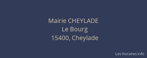 Mairie CHEYLADE