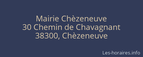 Mairie Chèzeneuve