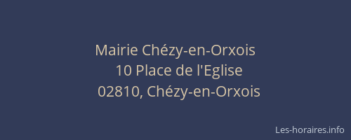 Mairie Chézy-en-Orxois
