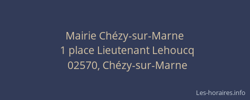 Mairie Chézy-sur-Marne