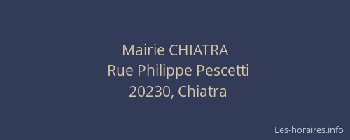 Mairie CHIATRA