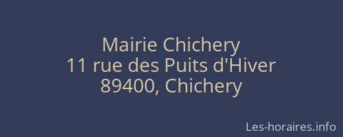 Mairie Chichery