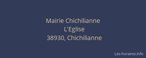 Mairie Chichilianne