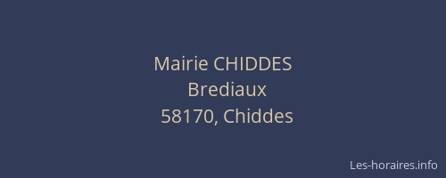 Mairie CHIDDES
