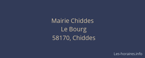 Mairie Chiddes