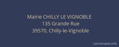 Mairie CHILLY LE VIGNOBLE