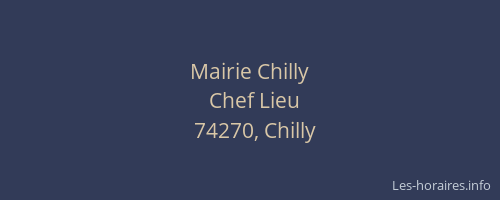 Mairie Chilly