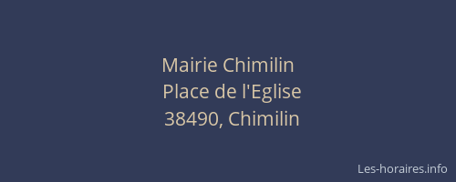 Mairie Chimilin