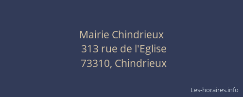 Mairie Chindrieux
