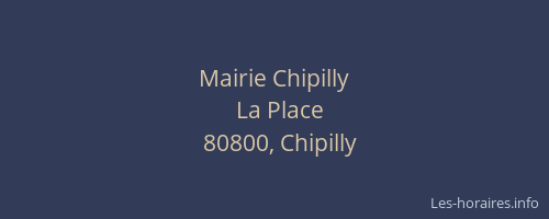 Mairie Chipilly