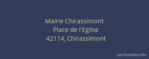 Mairie Chirassimont