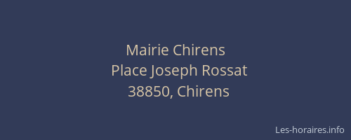 Mairie Chirens