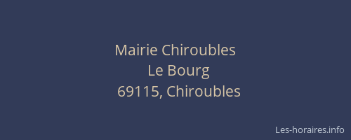 Mairie Chiroubles