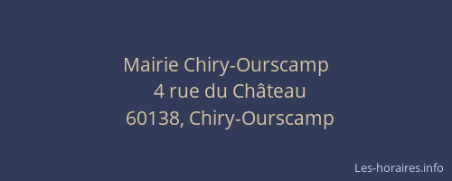 Mairie Chiry-Ourscamp