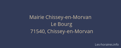 Mairie Chissey-en-Morvan