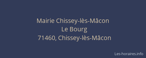 Mairie Chissey-l&egrave;s-M&acirc;con