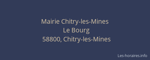 Mairie Chitry-les-Mines