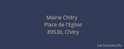 Mairie Chitry