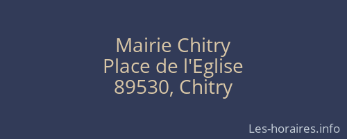 Mairie Chitry