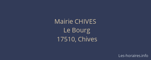 Mairie CHIVES