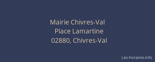 Mairie Chivres-Val