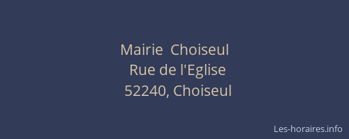 Mairie  Choiseul