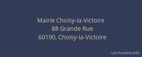 Mairie Choisy-la-Victoire